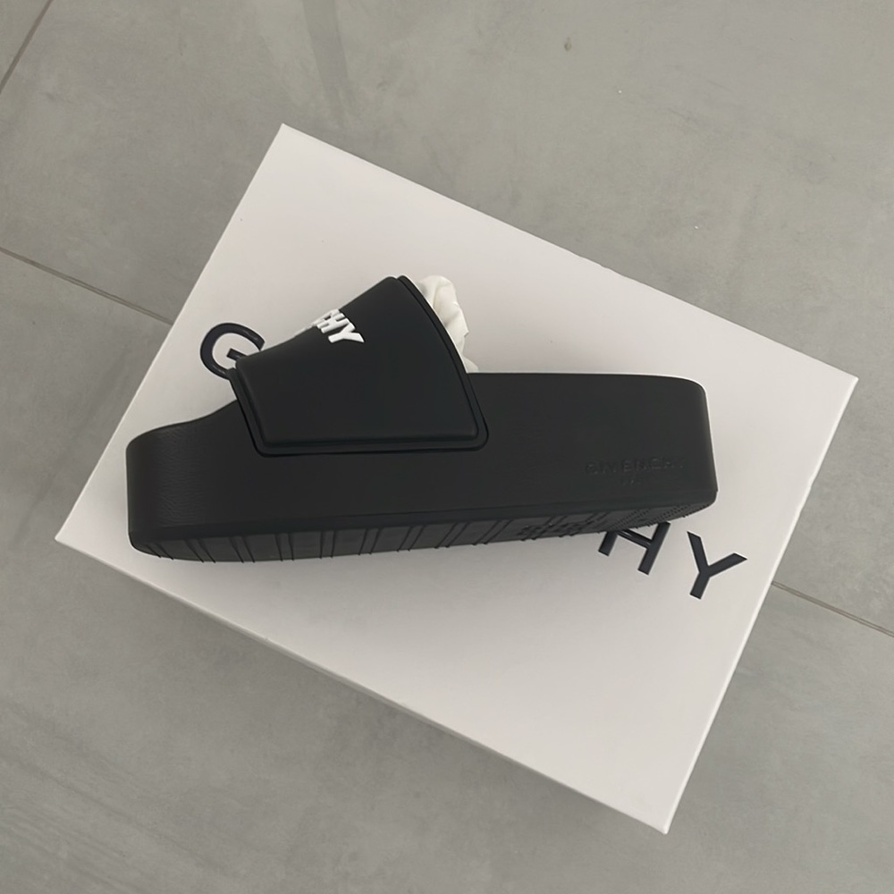 BNIB: Givenchy Logo Platform Slides Current Season